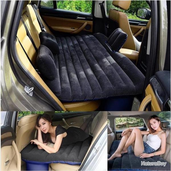 TOP ENCHERE - Matelas gonflable noir 137 x 88 x 40 cm pour voiture - Livraison gratuite et rapide