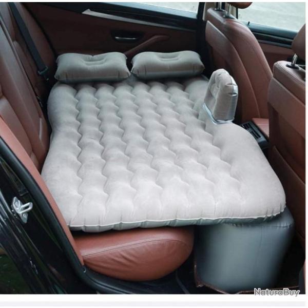 TOP ENCHERE - Matelas gonflable gris 137 x 88 x 40 cm pour voiture - Livraison gratuite et rapide