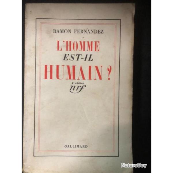 Livre L'Homme est-il humain? 3�me ed. de Ramon Fernandez