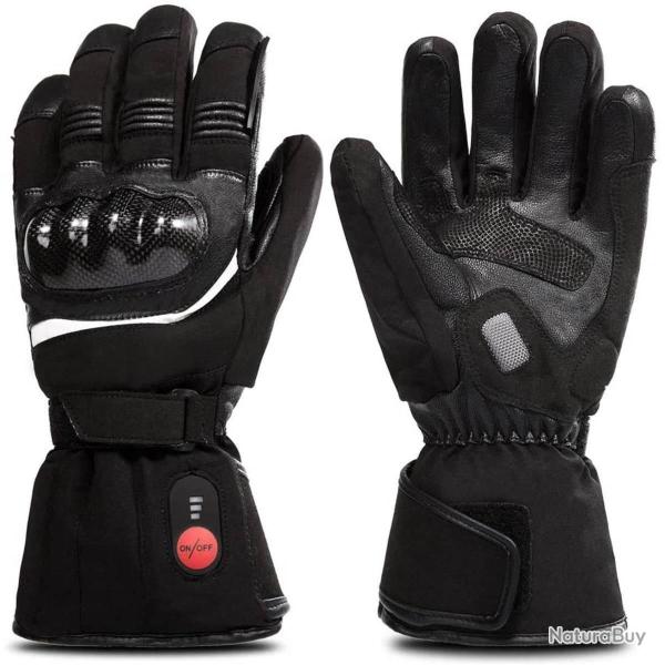 Gants chauffants moto Le Mans. Savior Noir