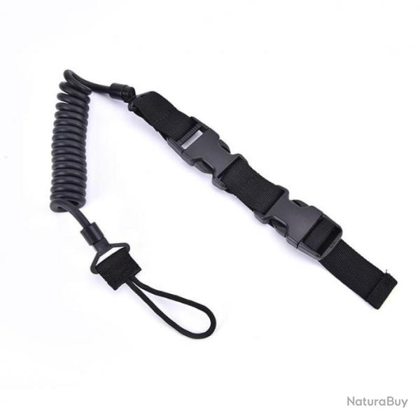 Sangle lastique arme de poing Airsoft noire