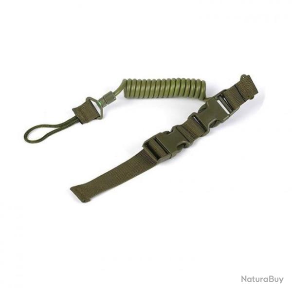 Sangle lastique arme de poing Airsoft verte camouflage camo