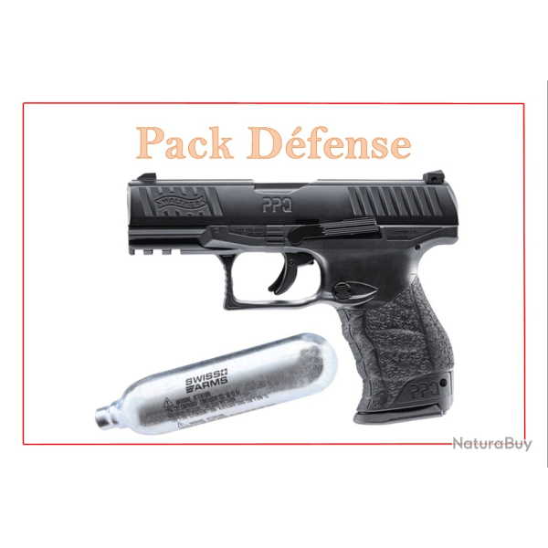 Pack Pistolet PPQ M2 T4E - WALTHER Bronz� + 5 capsule de CO2