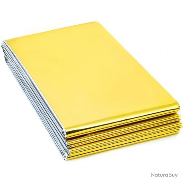 Couverture de Survie Ultra-R�sistante Grand Format (210 x 160 cm) - Compacte en Position Repli�e