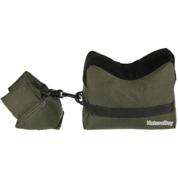 TOP ENCHERE - Sac de tir vert pour r�glage d'arme - Appui avant et arri�re - LIVRAISON RAPIDE