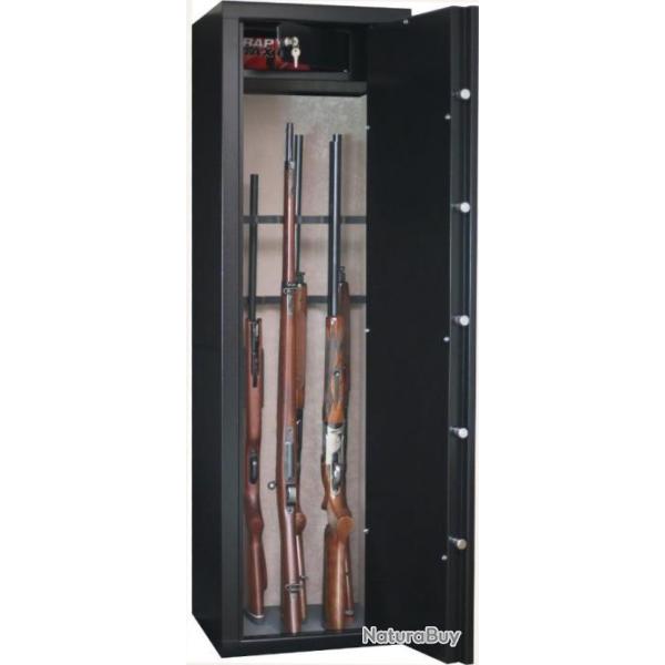 Coffre Fort Armoire 16 armes dont 8 avec Lunette et Coffre Int�rieur ACIER S�curis�
