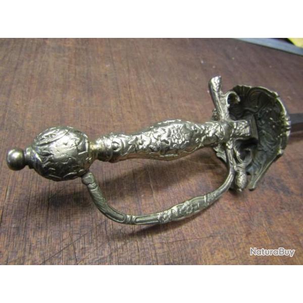 rare �p�e de cour pour enfant page sans fourreau  apr�s 1� Empire 1815 Couleaux Klingenthal & Cie