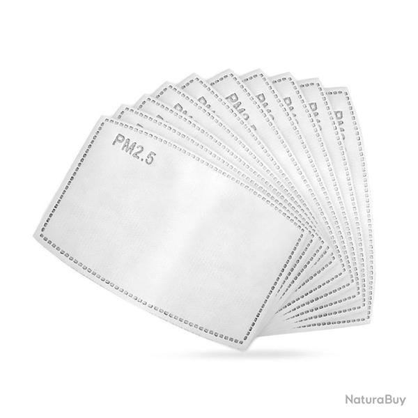 Lot de 30 filtres PM2.5 taille adulte (12 x 8 cm) pour masque de protection