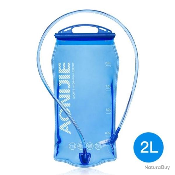 Poche � Eau de 2L - Vessie d'Hydratation - Garder les Mains Libres - Prend Peu de Place Non Remplie