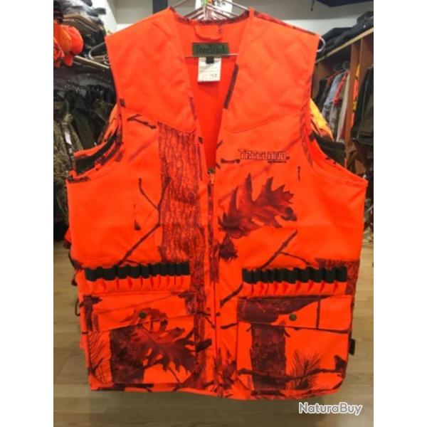 GILET TREELAND OXFORD CAMO ORANGE T251N Taille M