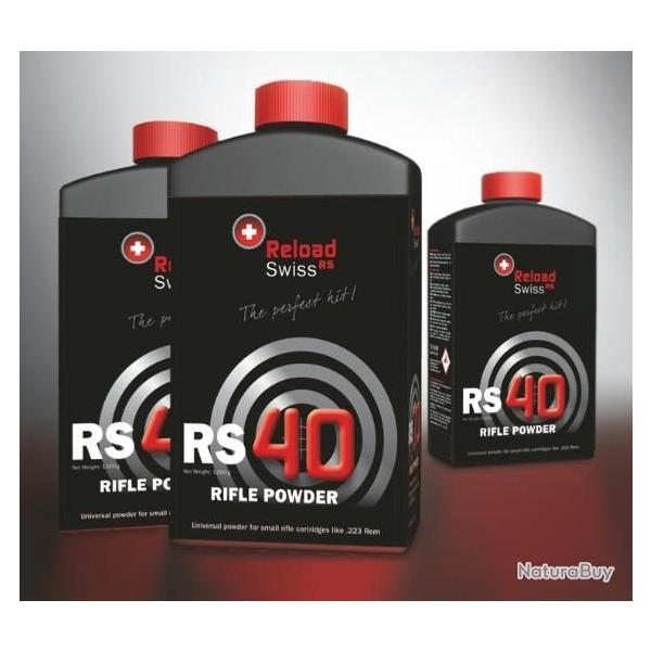 Poudre Reload Swiss RS40 - Bidon de 1kg
