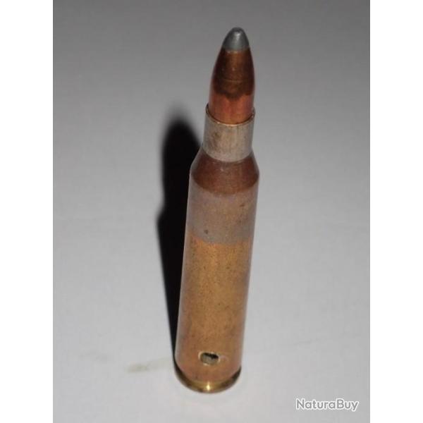 Cartouche neutralis�e - 6,5x57 - HP - Ogive cuivre semi blind� arrondi