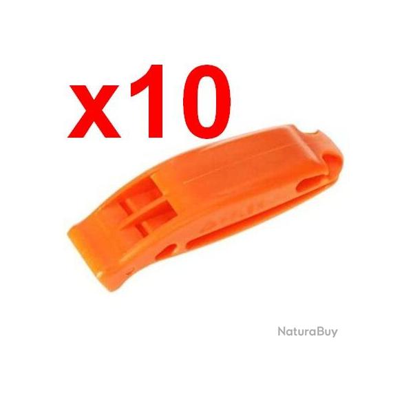 [D�STOCKAGE] Lot de 10 Sifflets d'Urgence 2 Tons. Son Puissant. pour Donner l'Alerte ou �tre Rep�r�