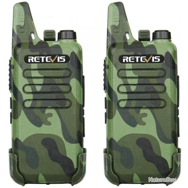 Talkie Walkie Professionnel Longue Port�e De Poche 16 Canaux Squelch Scan Camouflage X2
