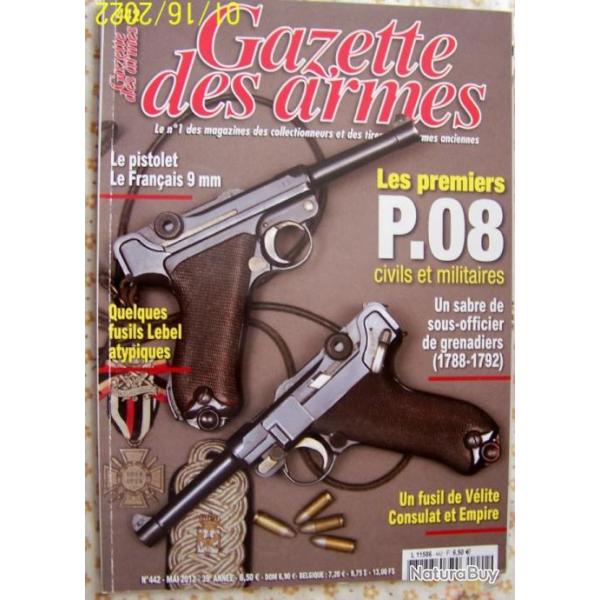 " LA GAZETTE DES ARMES " N� 442 DE MAI 2012 - TRES BON ETAT