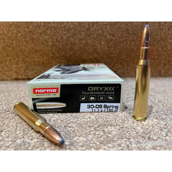 1 BOITE DE MUNITIONS NORMA  30-06 ORYX 11.7 GR