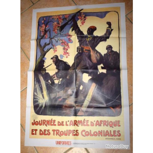 COLONIALE, ARM�E D'AFRIQUE, AFFICHE REPRODUCTION MAGAZINE UNIFORMES (AF23)
