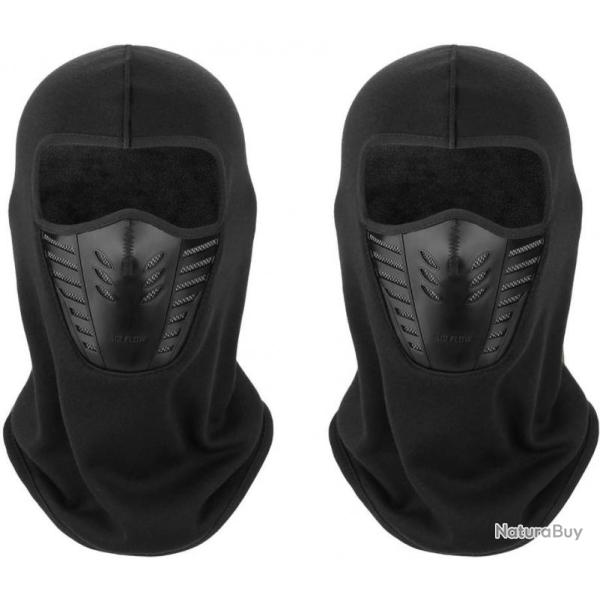 Lot de 2 cagoules chaudes multifonctions - Noir - LIVRAISON GRATUITE ET RAPIDE