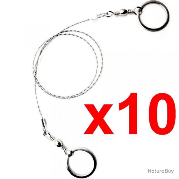 [D�STOCKAGE] Lot de 10 Scies � Fil de Survie (Tron�onneuses � Main) - Acier Inoxydable Ultra-Robuste