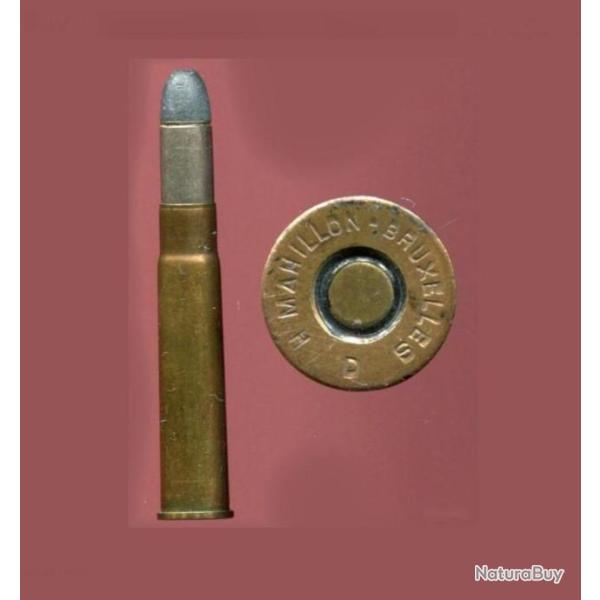 9 x 57 R - MAHILLON BRUXELLES  D - RARE douille nominative de fabrication prive pour un armurier