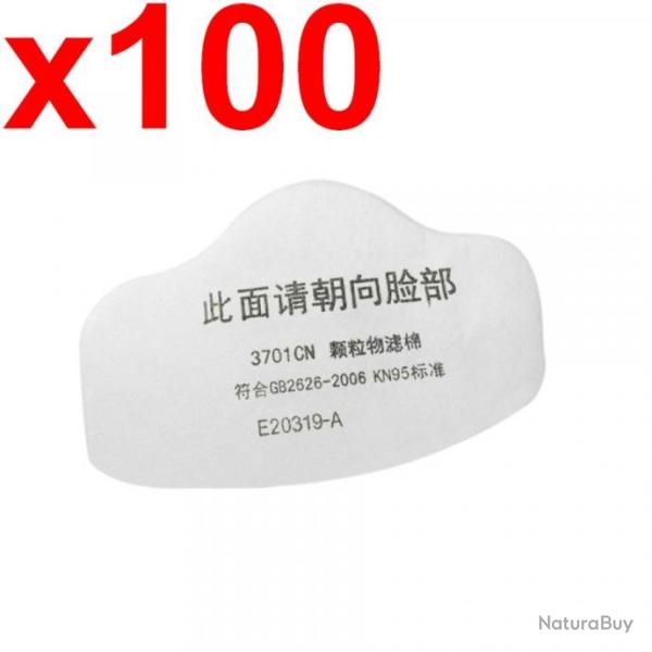Lot de 100 Filtres pour Masque FFP2 Rutilisable