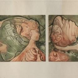 Lithographie originale Rencontre A. KISSLING 8/30