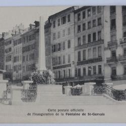 CPA Suisse Genève Inauguration Fontaine de St-Gervais