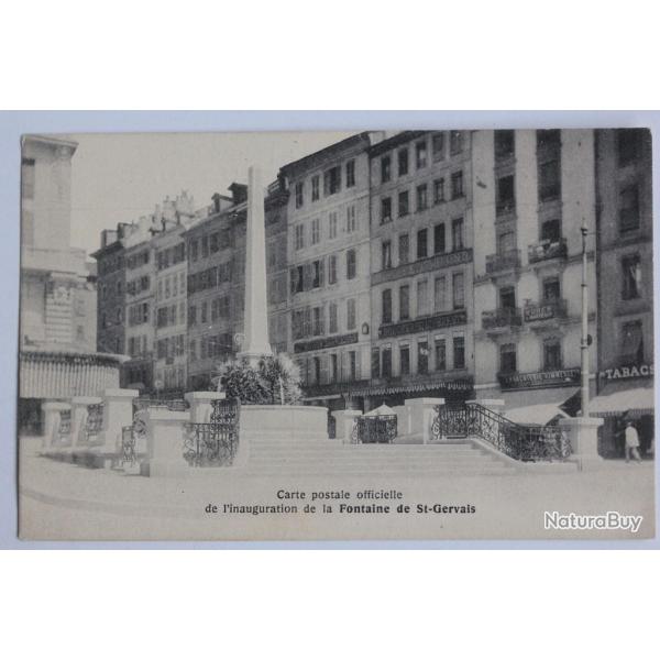 CPA Suisse Gen�ve Inauguration Fontaine de St-Gervais