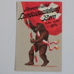 CPA Suisse Ours Berne Schweizerische Landesausstellung Bern 1914