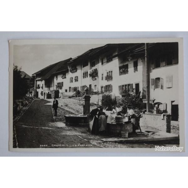 CPA Suisse Bruy�res La Fontaine J. Zanetta 1929