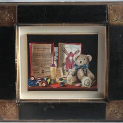 Tableau Peinture Nicolas LAHAYE Nounours Jeux Interdit