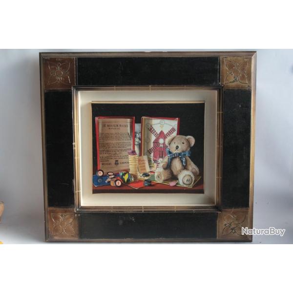 Tableau Peinture Nicolas LAHAYE Nounours Jeux Interdit