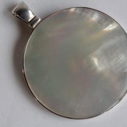 Pendentif argent nacre Bijoux