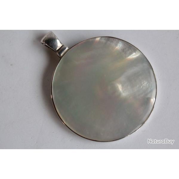 Pendentif argent nacre Bijoux