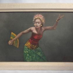 Tableau Peinture BASAR Danseuse Java Indon&eacute;sie