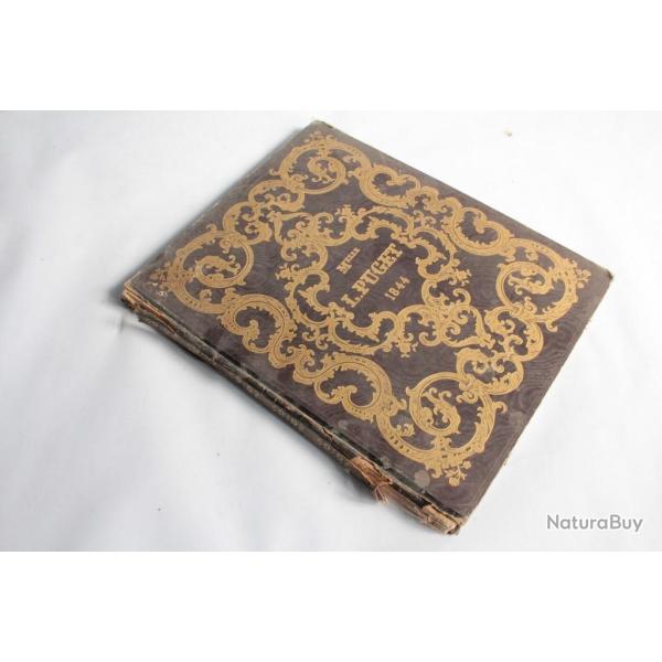Livre album de Melle L.Puget paroles de Gustave Lemoine 1844 illustr�