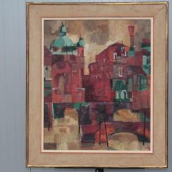 Tableau Peinture à l'huile Hans ECKERT Les fruits d'été 1961