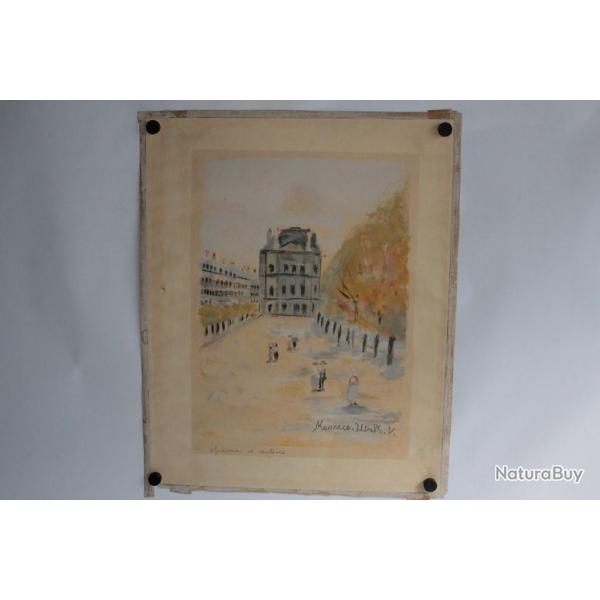 Lithographie originale Maurice UTRILLO preuve d'artiste Rue de Rivoli