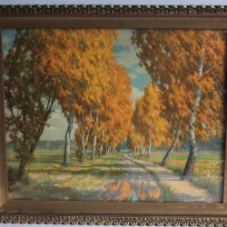 Tableau Peinture Max PIETSCHMANN Sous-bois en automne