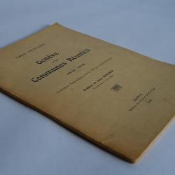 Livre Genève et les Communes Réunies Léon DUNAND 1816 - 1916