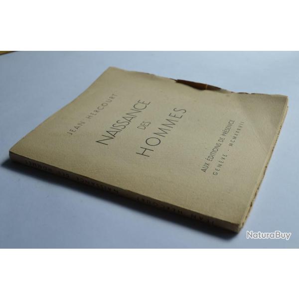 Livre Naissance des hommes Jean Hercourt