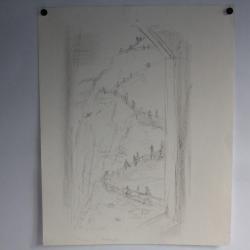 Lithographie originale Marguerite FREY-SURBEK Mont Pilatus Suisse