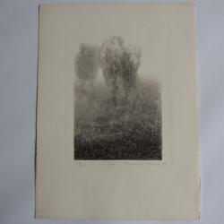 Lithographie originale Monique MERCIER L'allée 1975