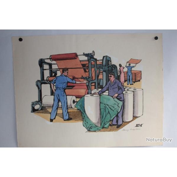 Lithographie originale Henry MEYLAN Imprimerie