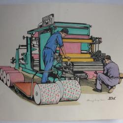 Lithographie originale Henry MEYLAN Imprimerie