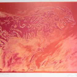 Lithographie originale Felice FILIPPINI Composition abstraite