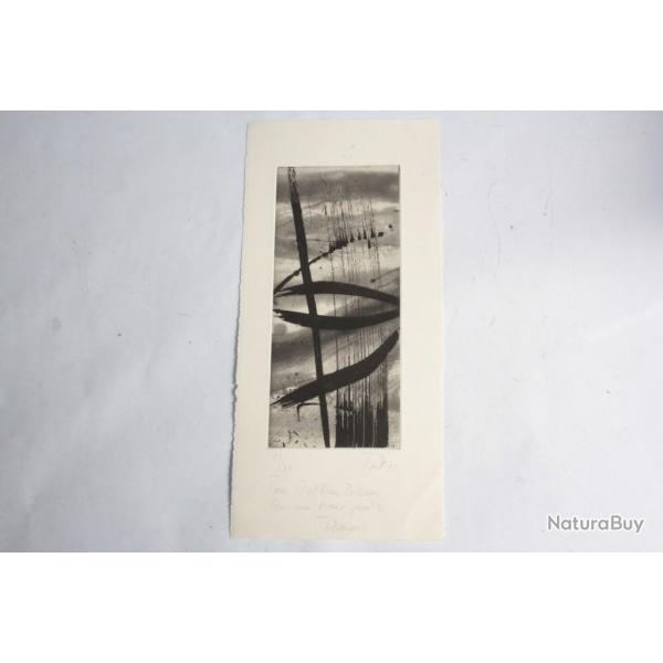 Lithographie originale Fran�ois PONT Composition abstraite