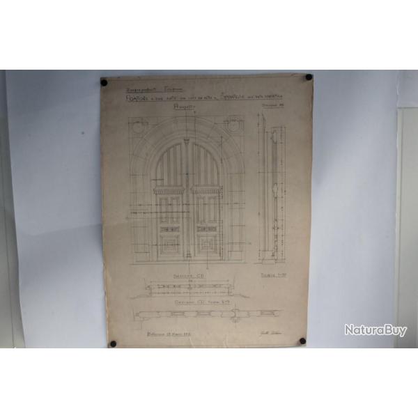 Dessin original technique Porte Charpentier Gabbi Vittore