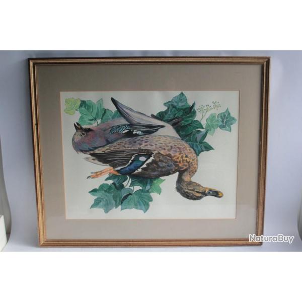 Aquarelle originale Jean Edmond BURNAND Cane