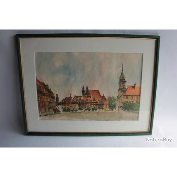 Aquarelle originale Place Suisse